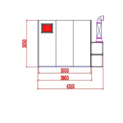 220V 1 Phrase Metal Car Paint Room 3,05m Wysokość Z 8 Pcs System oświetlenia