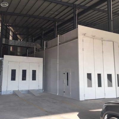 Wielkość wewnętrzna 15000*5000*5000 mm Spray Baking Booth dla wymagań malowania ciężarówek/autobusów