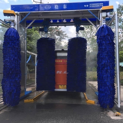 Błękitna maszyna do automatycznego czyszczenia autobusów wielkość 2150*5750*5355mm dostosowalna