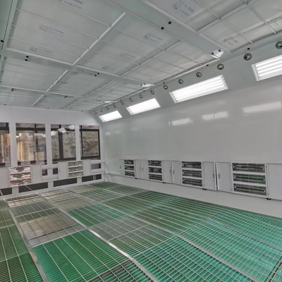 Zewnętrzny LED Industrial Bus Spray Paint Booth z 2 zestawami wentylatorów wydechowych o mocy 7,5 kW