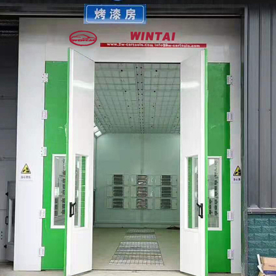 Zewnętrzny LED Industrial Bus Spray Paint Booth z 2 zestawami wentylatorów wydechowych o mocy 7,5 kW