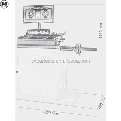 80kg WRB-085 LCD Display Smart Tire Balancer Machine Na 30" Rims