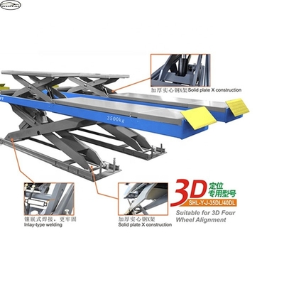 Oszczędność przestrzeni Nożyczki Portable Vehicle Lift 3500kg Pojemność podnoszenia dla garaży