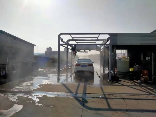 7500*3500*3200mm Metal Touch Free Automatic Car Wash AC380V 100BarTouchless Car Wash System