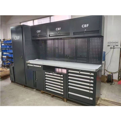 Nowy ruchomy duży czarny biurko garażowe / do warsztatów