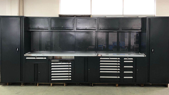 Nowy ruchomy duży czarny biurko garażowe / do warsztatów