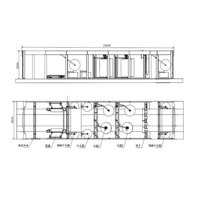 Maszyna do mycia samochodów typu tunelowego z płaskimi pasami 14 PISZEK 25 METRY